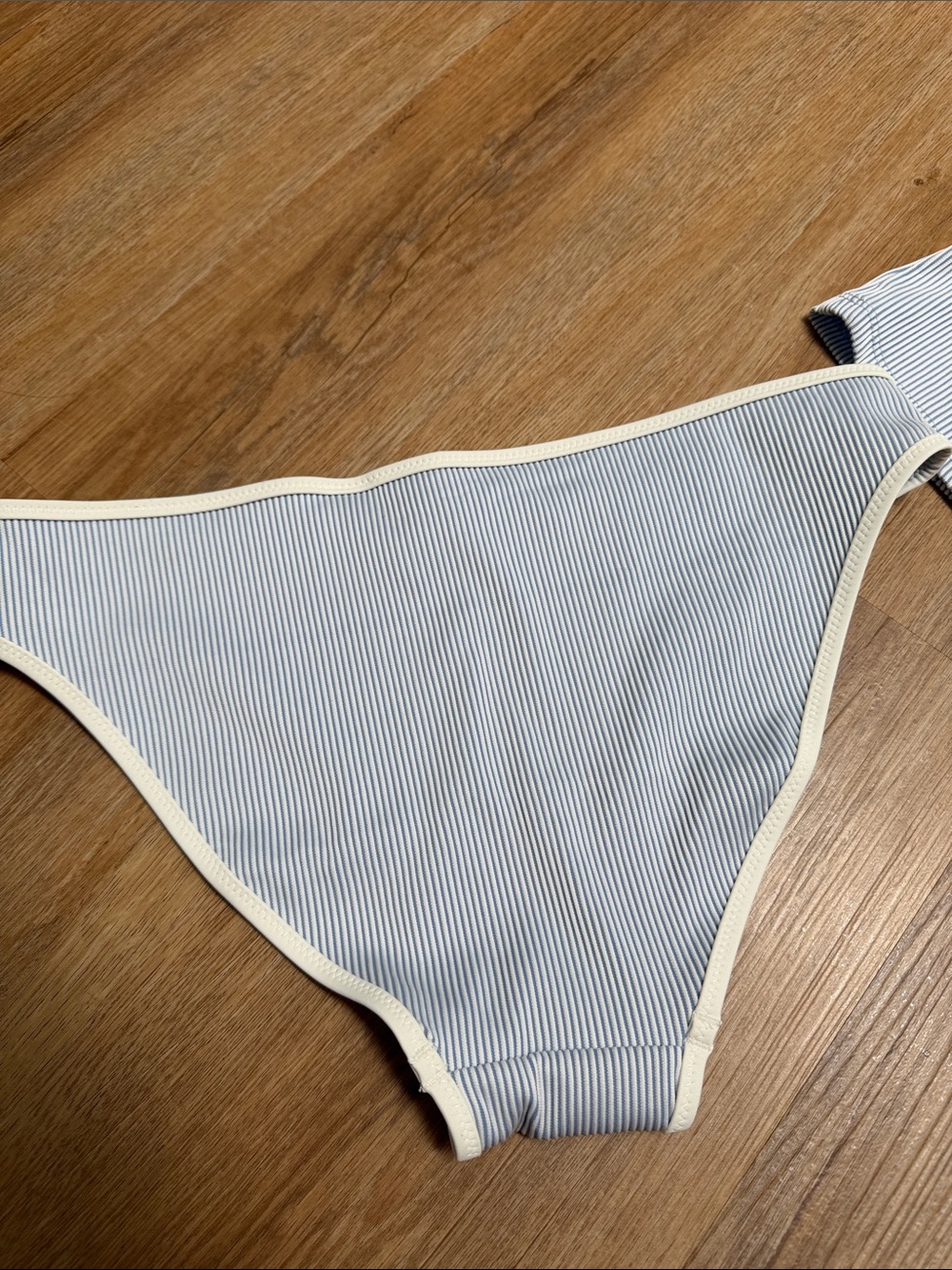 Aerie Ribbed Halter Light Blue Tankini Swim Set - Picture 4 of 8